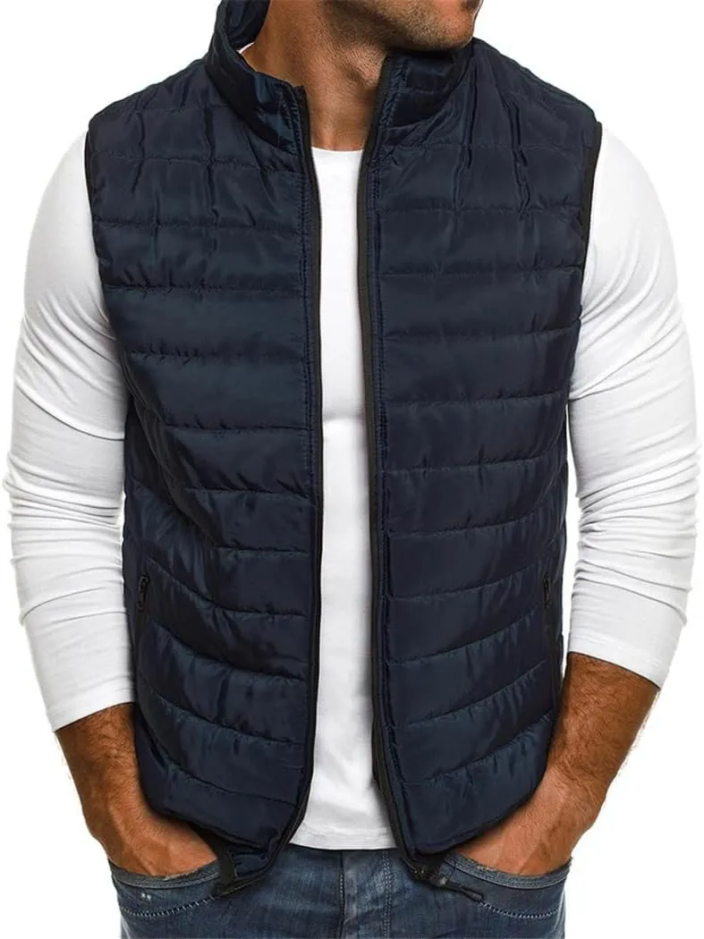 Men Autumn Jackets Thick Vests Sleeveless Coats Male Warm Cotton-Padded Waistcoat Gilet
