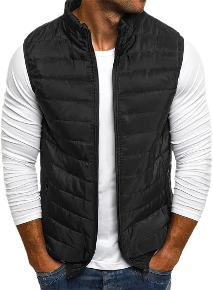 Men Autumn Jackets Thick Vests Sleeveless Coats Male Warm Cotton-Padded Waistcoat Gilet
