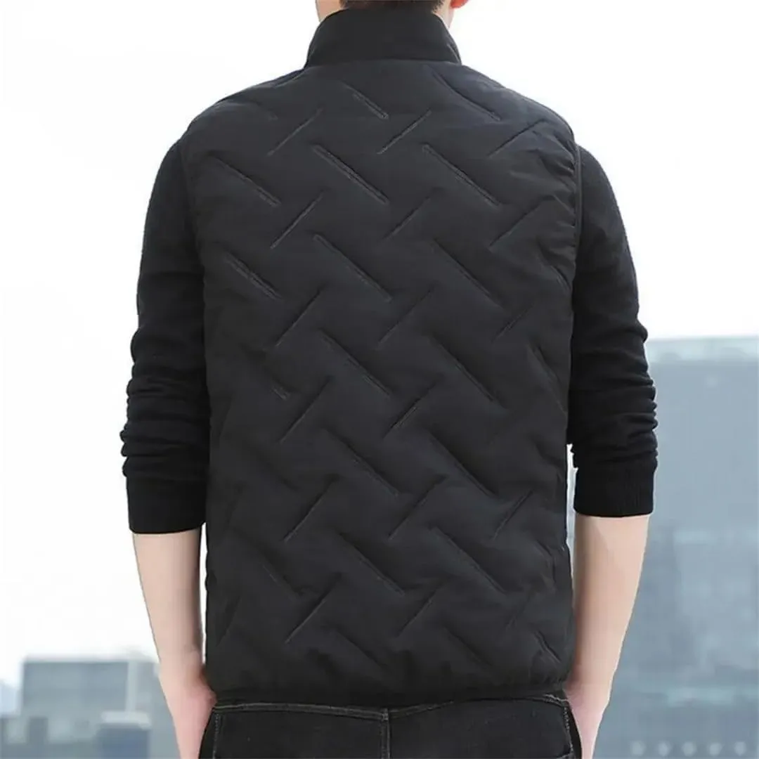 Men Vest Jackets Thick Vests Man Sleeveless Coats Warm Cotton-Padded Veste