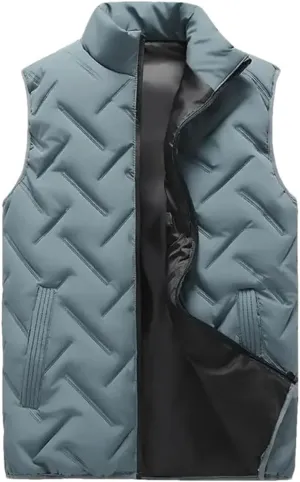 Men Vest Jackets Thick Vests Man Sleeveless Coats Warm Cotton-Padded Veste