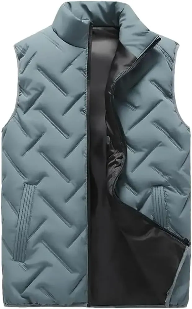 Men Vest Jackets Thick Vests Man Sleeveless Coats Warm Cotton-Padded Veste