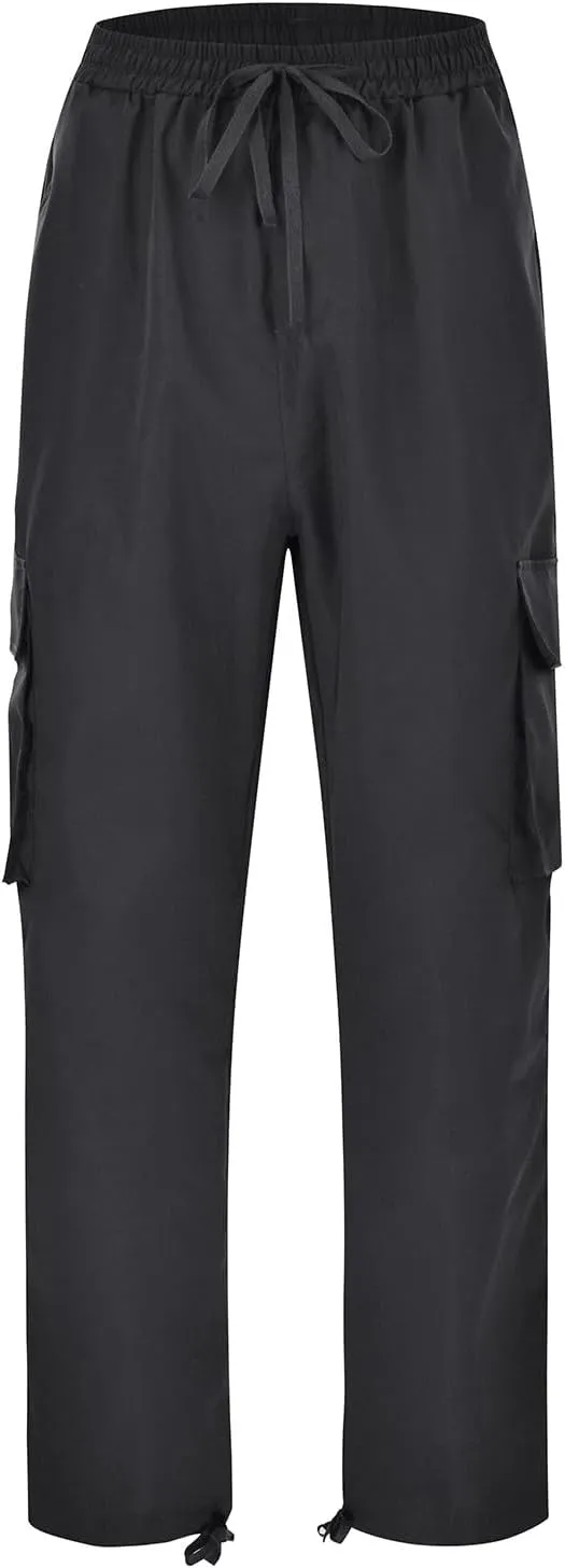 Men's 2025 Summer Casual Cargo Sweatpants, Loose Fit Waist Drawstring Joggers Tactical Pants for Men with Multi Pockets