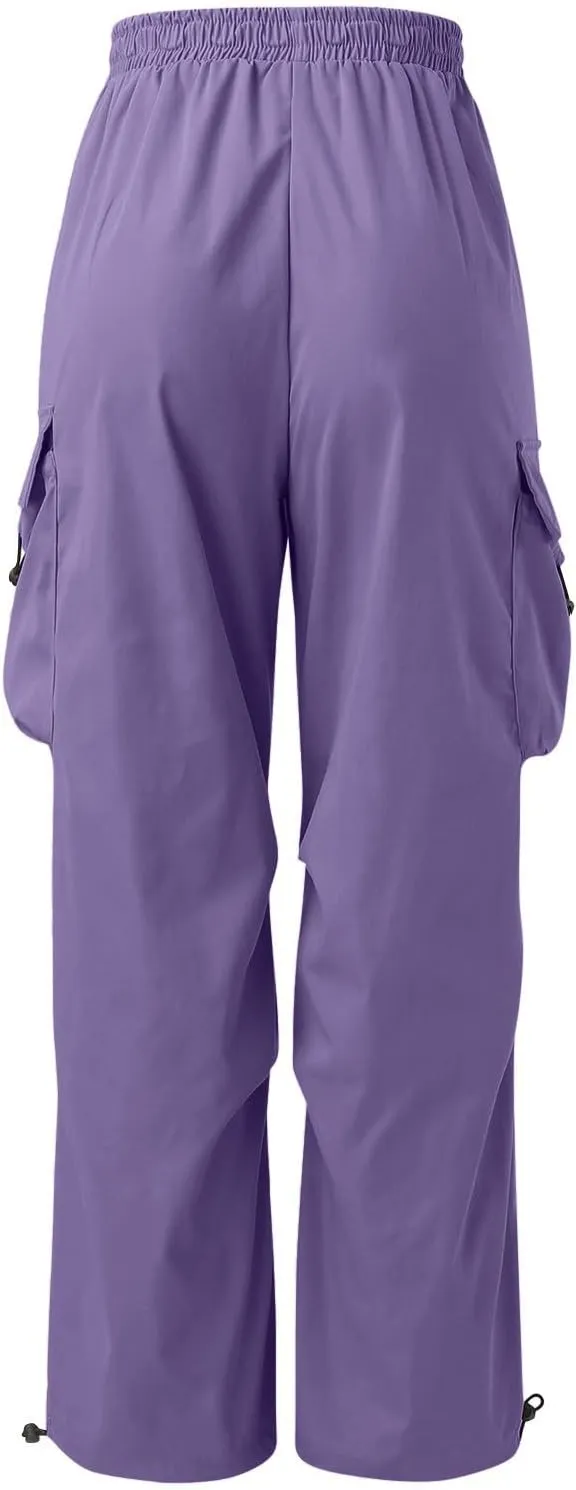 Mens Baggy Cargo Pants, Parachute Pants Causal Loose Fit Joggers, Trendy Harem Pants, Hip Hop Streetwear with Pockets