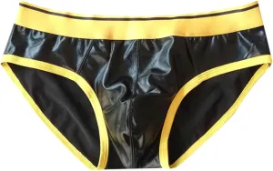 Men's Sexy Underpants Thongs Leather Low Rise Shiny Underwear 3D pouch Jockstrap T-Back G-String Briefs Panties