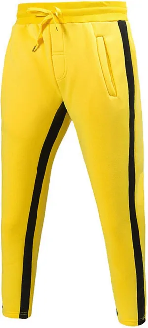 Mens Track Pants Casual Color Block Side Stripe Sweatpants Elastic Waist Slim Fit Tapered Sweat Pants Workout Joggers