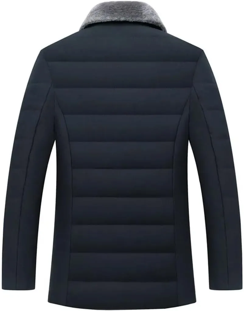 Men's Winter Cotton Padded Thick Warm Jackets Coats Fleece Parkas Windbreaker