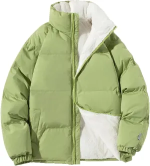 Men's Winter Jackets Loose Thick Warm Fleece Coats Cotton Padded Parkas Windproof Outwear