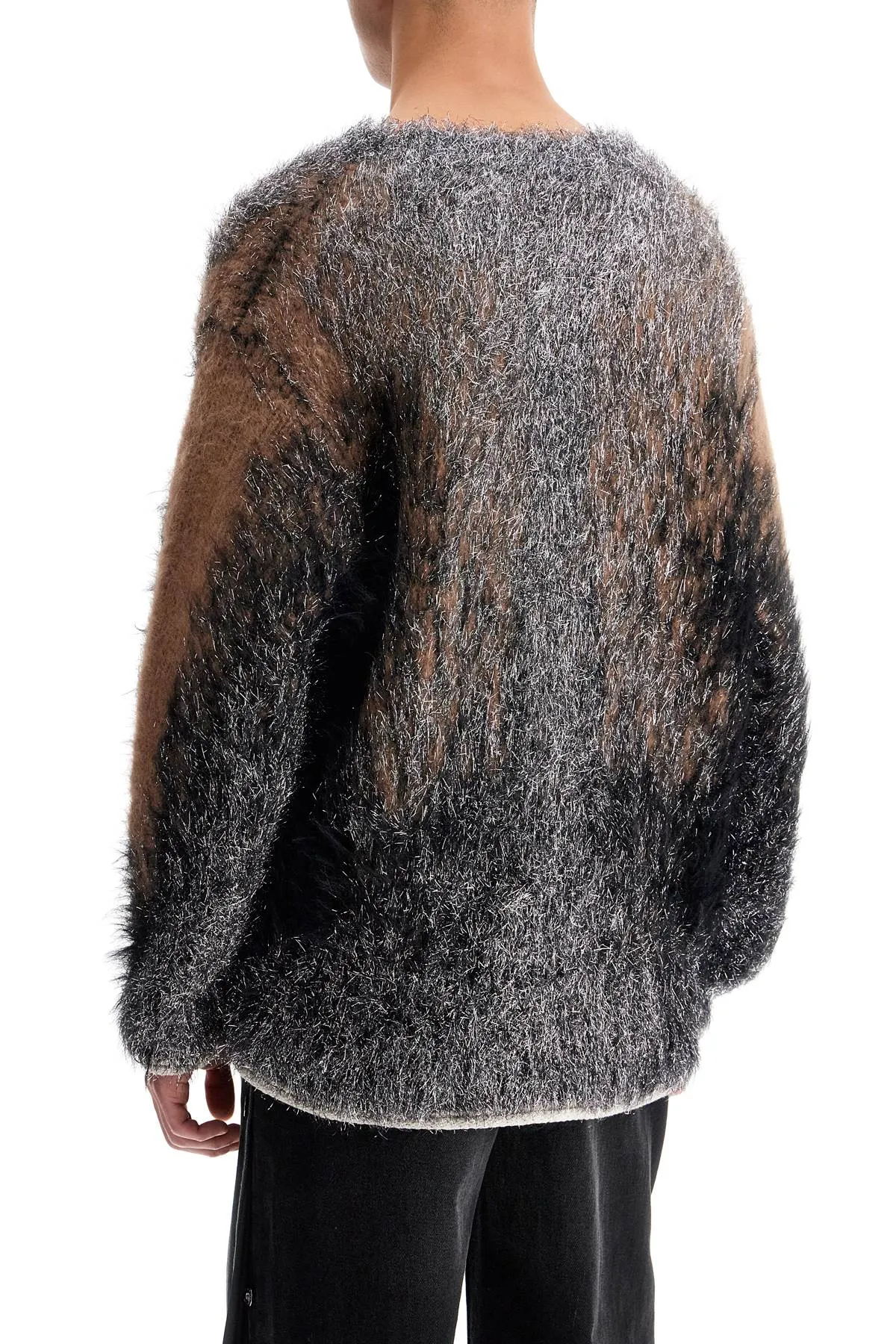 oversized gradient sweater 206SW012 Y78 BLACK/GREY/CAMEL