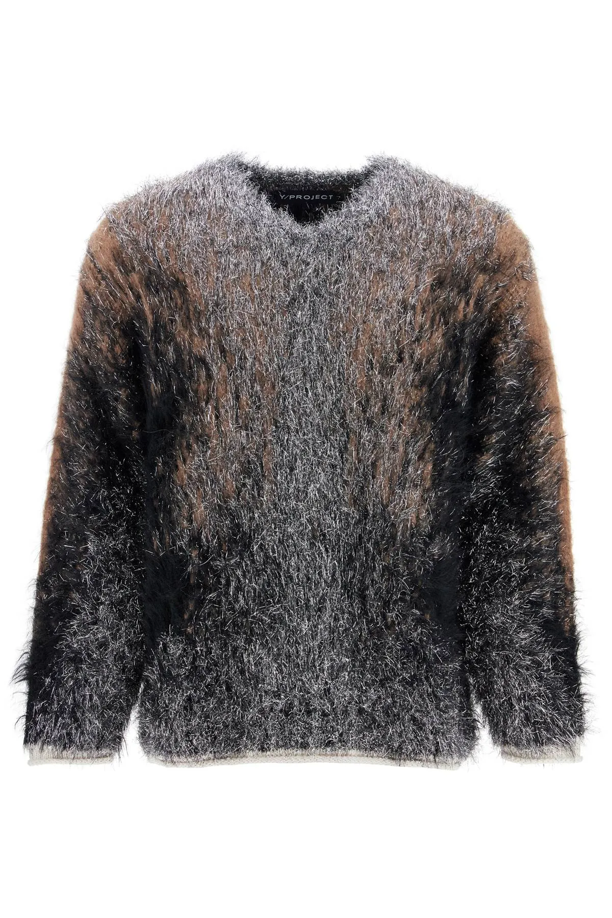 oversized gradient sweater 206SW012 Y78 BLACK/GREY/CAMEL