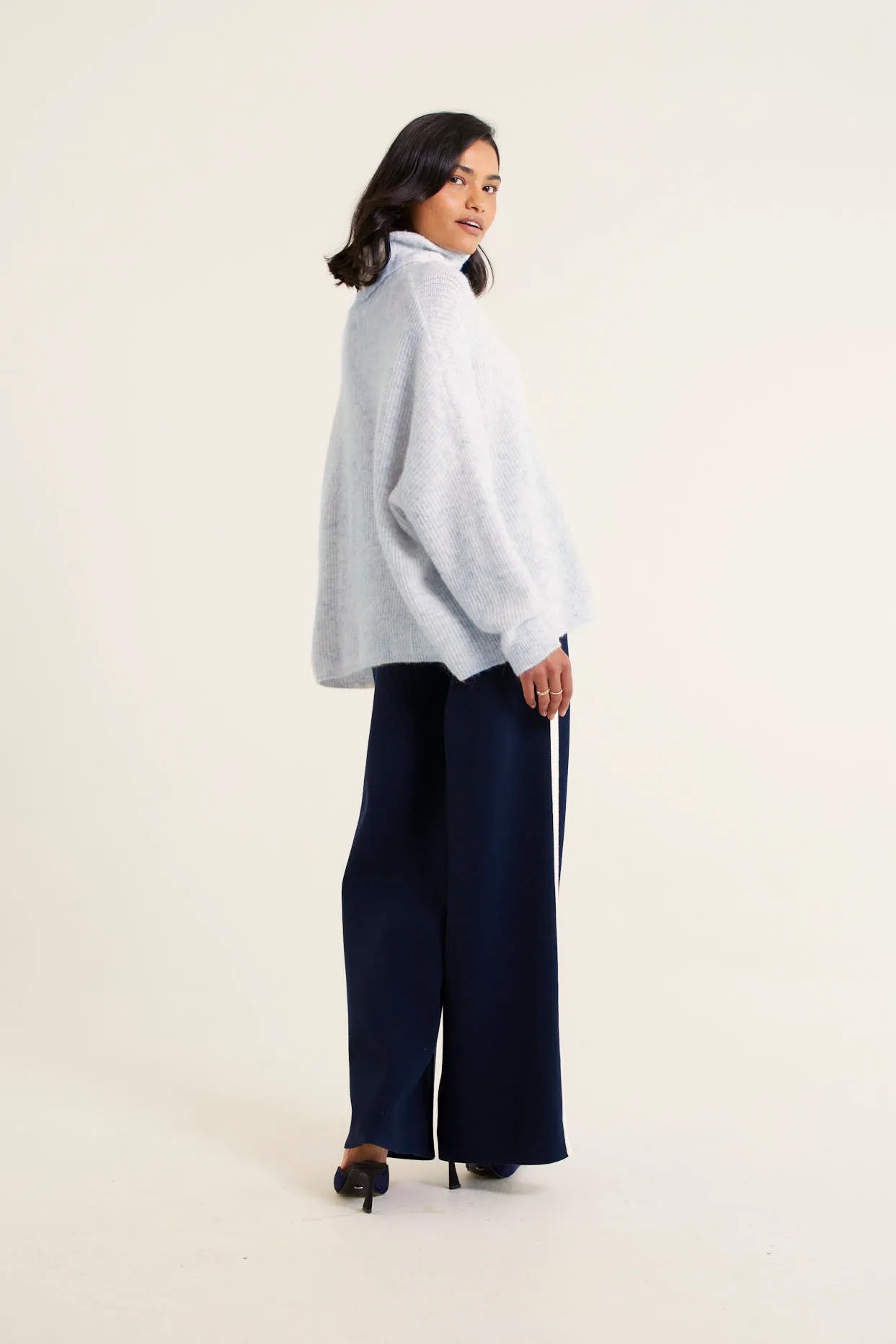 Pascale Alpaca Polo in Mist