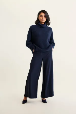 Pascale Alpaca Polo in Navy