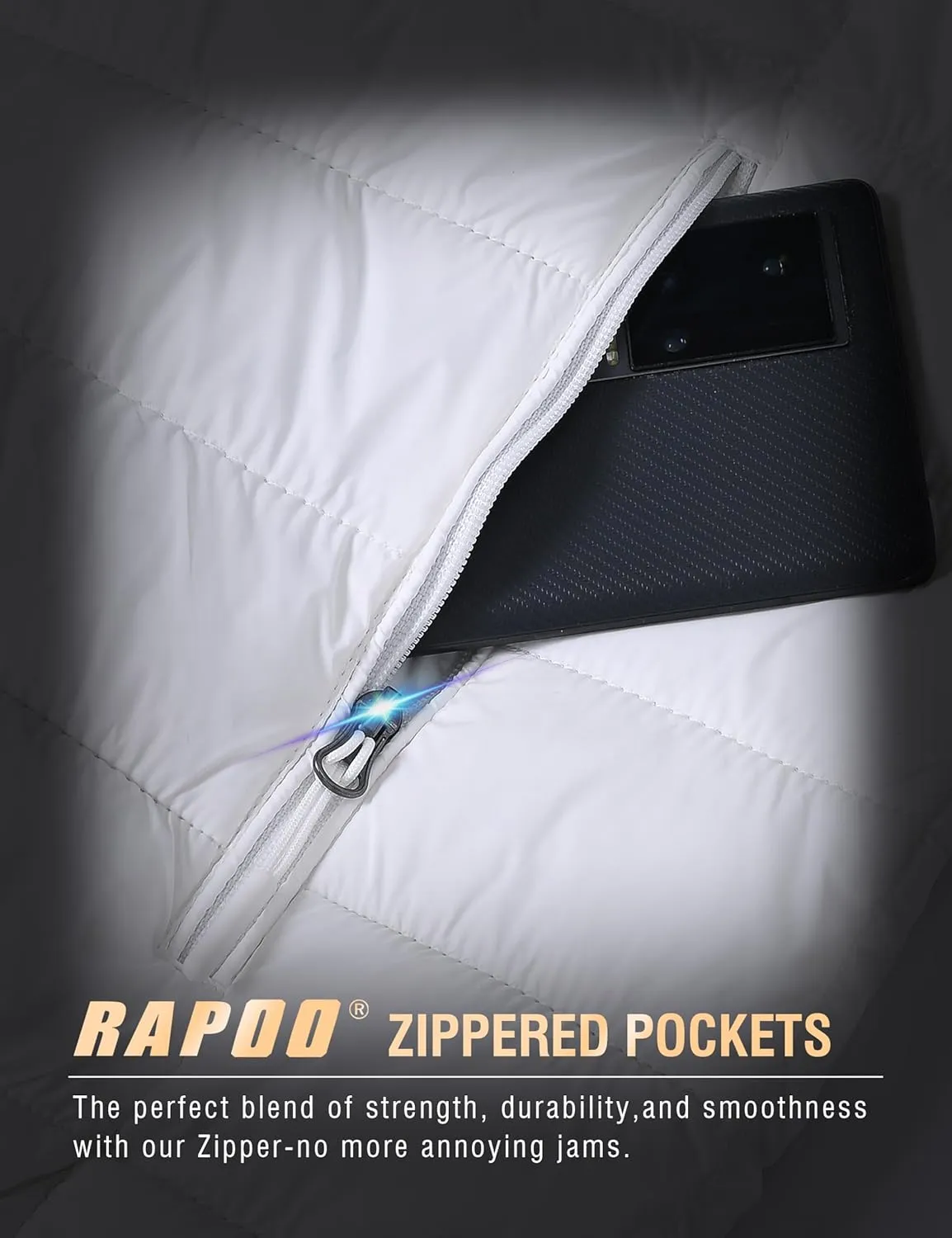 Rapoo Men's Puffer Jackets Lightweight Winter Jackets Coats Water Resistant Windproof Insulated