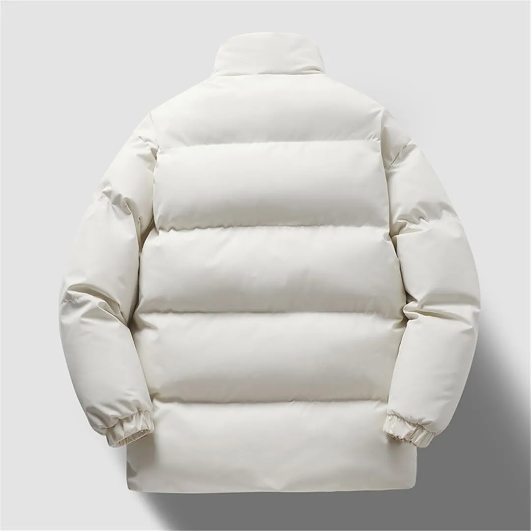 Rfmfkkg Men Puffer Jacket Thick Warm Winter Jackets Hooded Coat Cotton Padded Jacket Casual