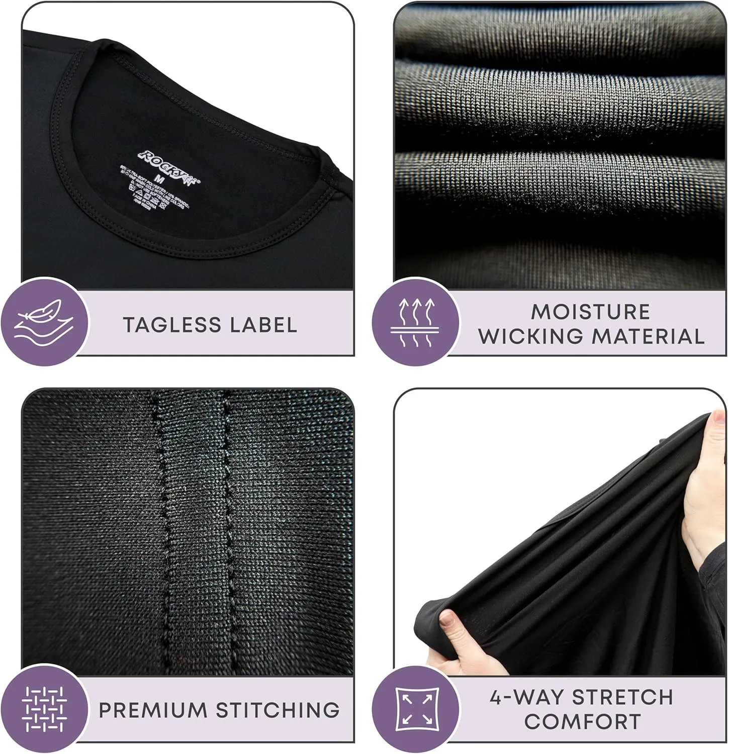 Rocky Thermal Leggings for Women, Fleece Lined Thermal Underwear Bottoms Long Johns, Warm Insulated Pants Cold Weather/Skiing