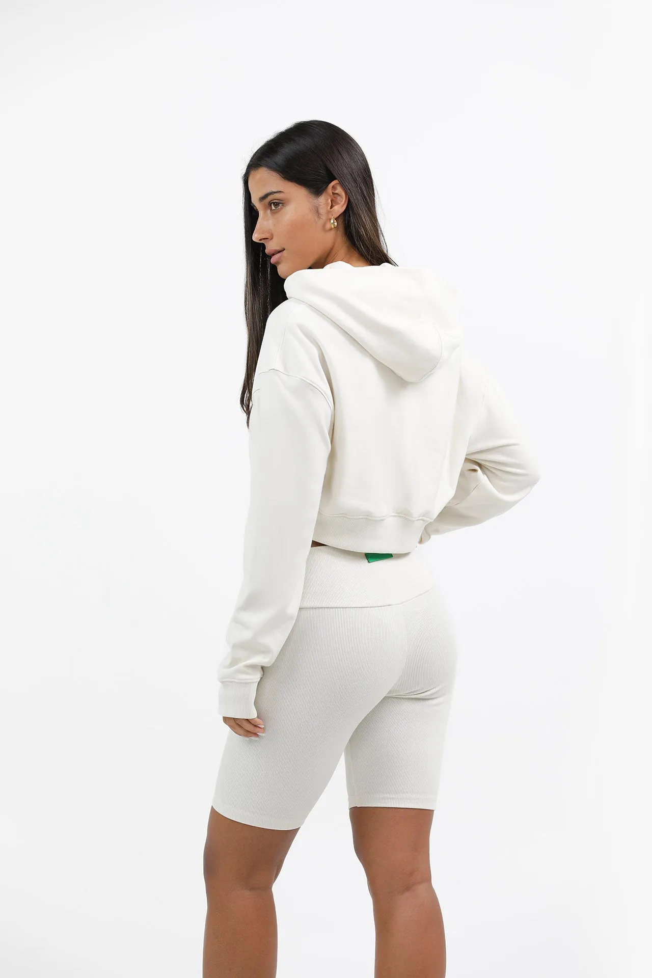 S2J044MI  Oversized Cropped Hoodie