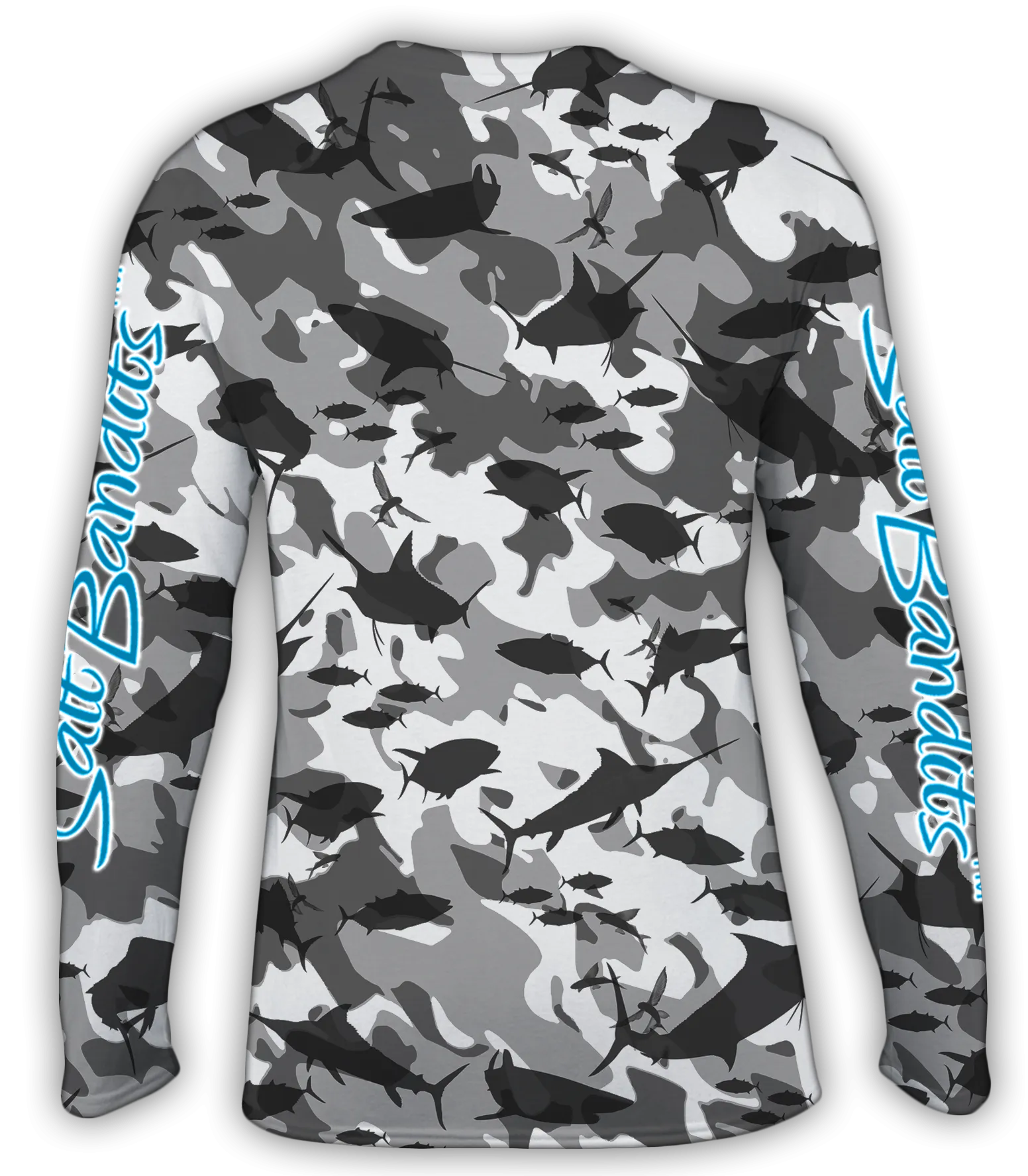 Salt Bandits™ Gray Camouflage Performance Long Sleeve T-Shirt
