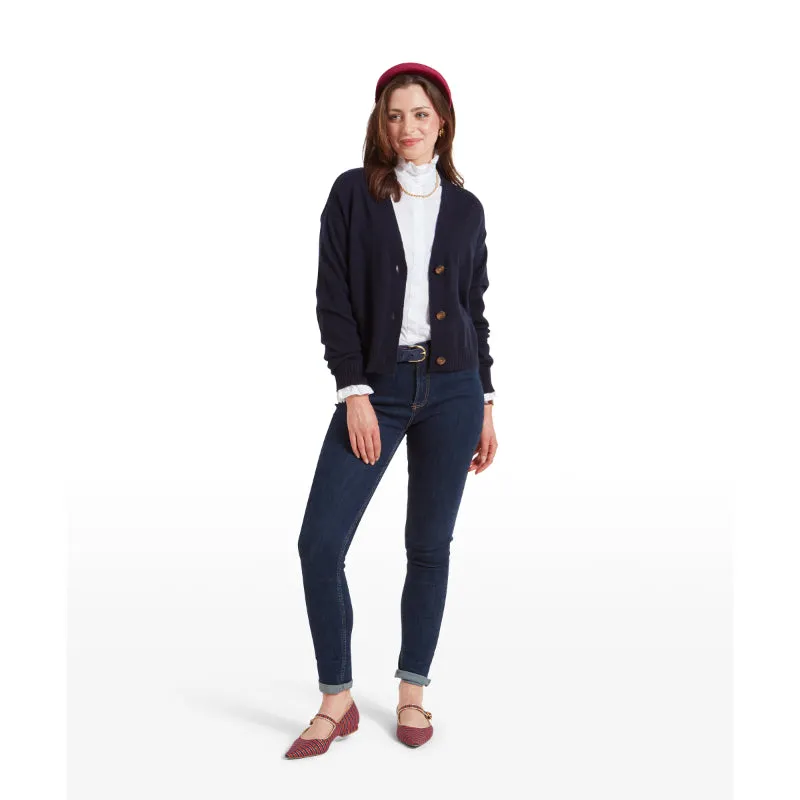 Schoffel Filey Ladies Merino Mix Cardigan - Navy