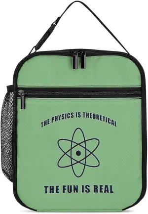 Science Physics Physicist Lunch Bag for Men Women Small Reusable Leakproof Insulated Lunch Box Adjustable Handbag