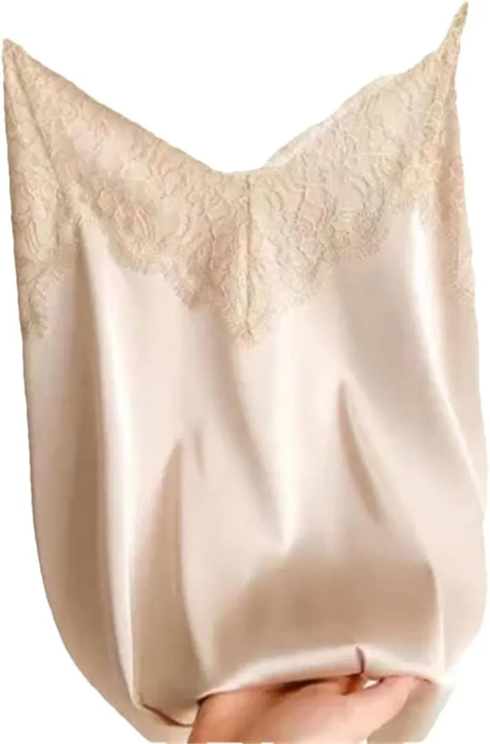 Summer Sexy Lace Camisole Women Silk V-Neck Tops Sleeveless Tank Tops Female Slim Soft Satin Basic Tops