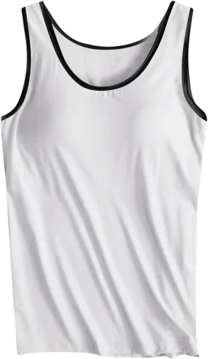Tank Top with Built in Bra for Women Sleeveless Workout Tops Shelf Bra Tank Tops Soft Sleep Racerback Camis Yoga Shirt