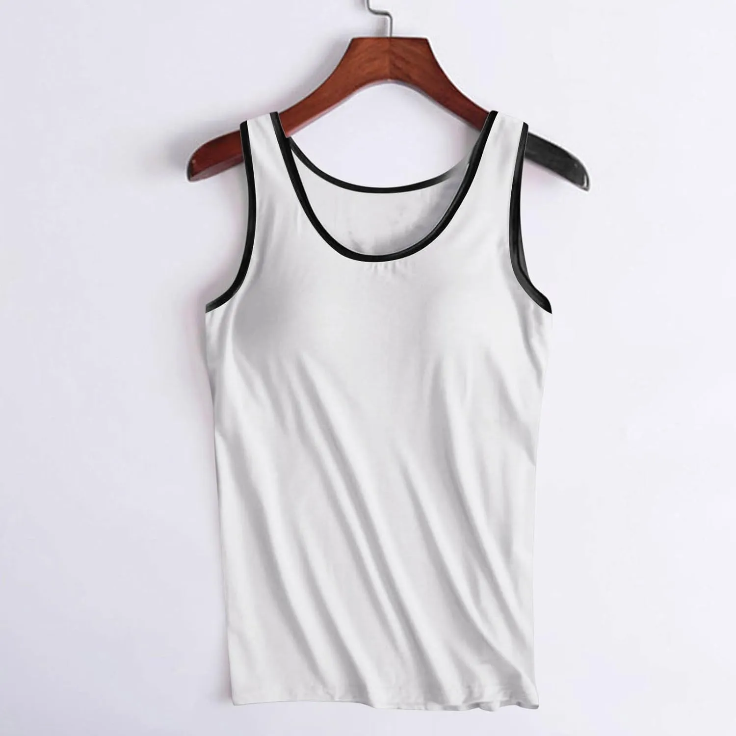 Tank Top with Built in Bra for Women Sleeveless Workout Tops Shelf Bra Tank Tops Soft Sleep Racerback Camis Yoga Shirt