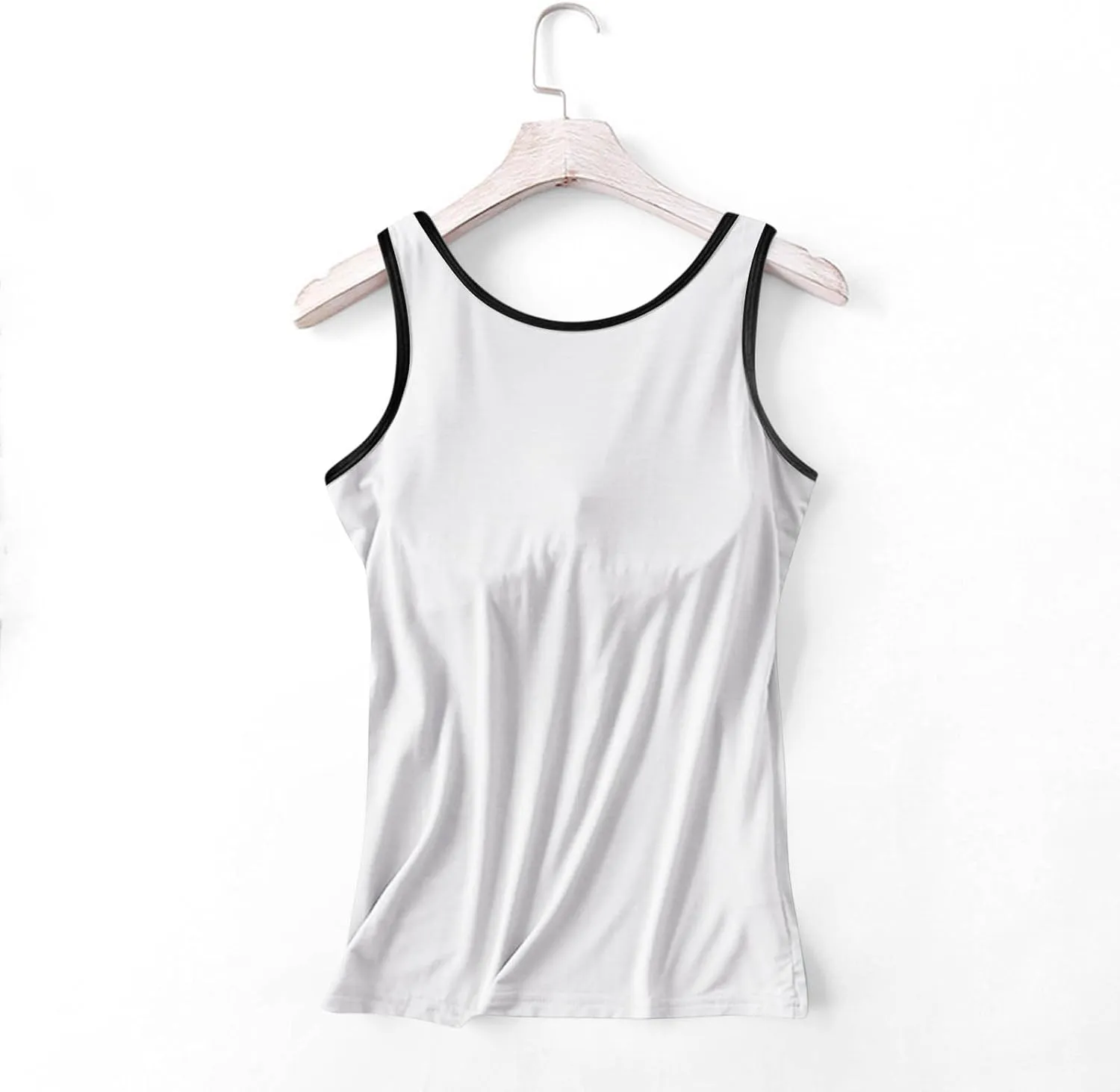 Tank Top with Built in Bra for Women Sleeveless Workout Tops Shelf Bra Tank Tops Soft Sleep Racerback Camis Yoga Shirt