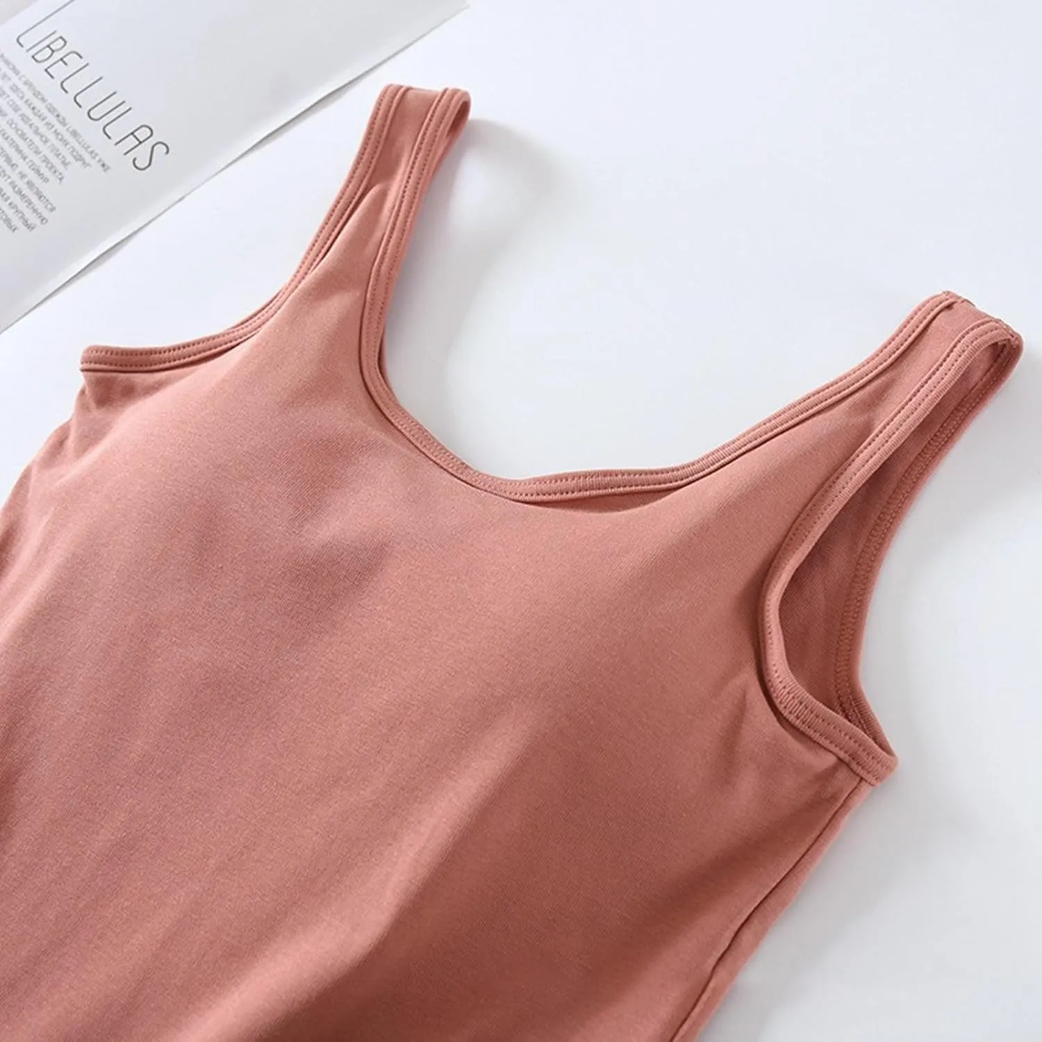 Tank Top with Built in Bra,Lace Camisole Tank Tops Square Neck for Women Soft Ribbed Cami with Lace Trim