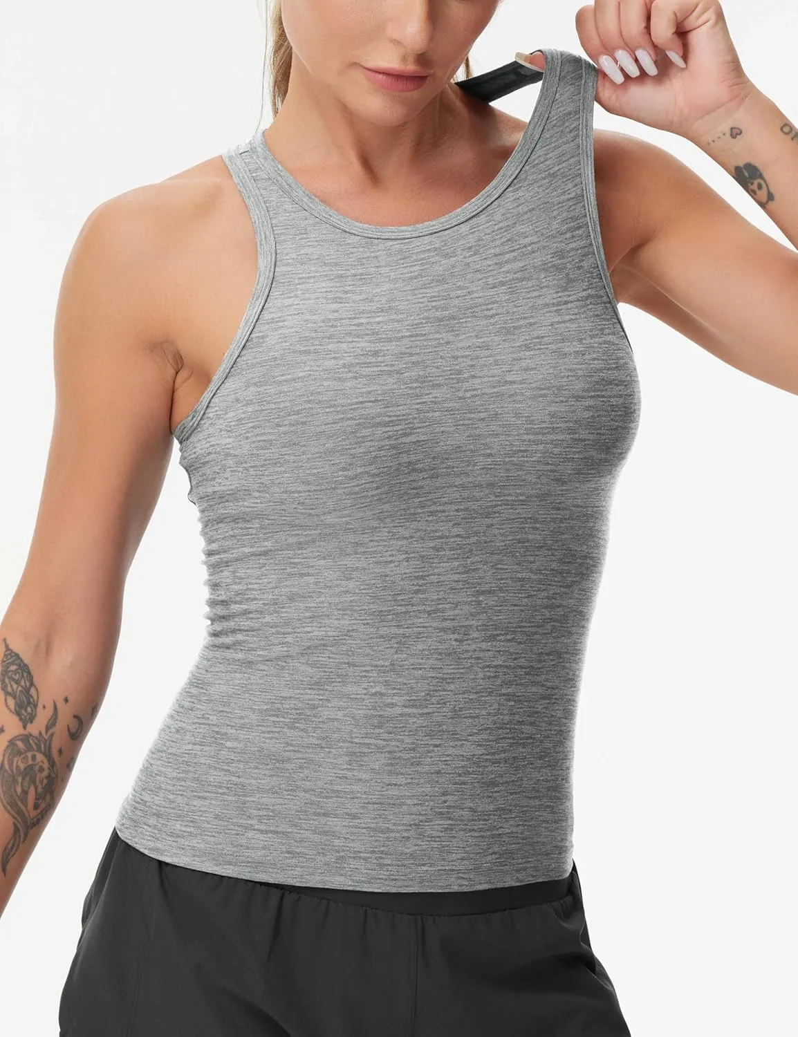 THE GYM PEOPLE Women's Racerback Workout Tank Tops Slim Fit Soft Sleeveless Yoga Shirts