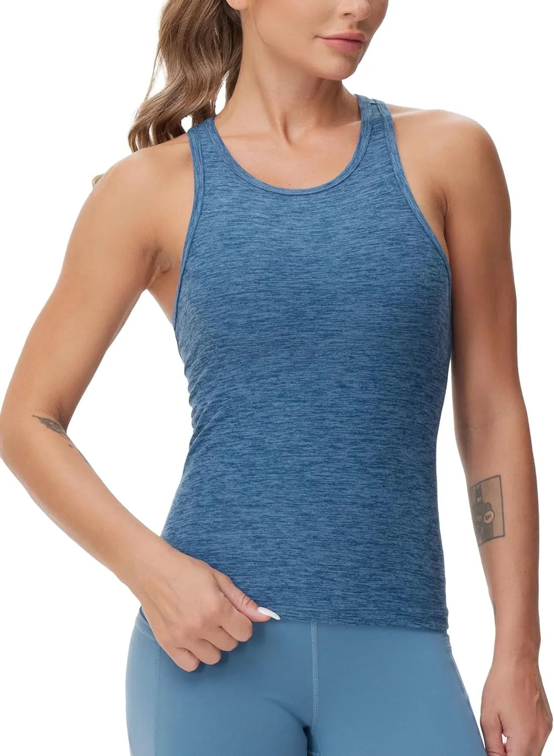 THE GYM PEOPLE Women's Racerback Workout Tank Tops Slim Fit Soft Sleeveless Yoga Shirts