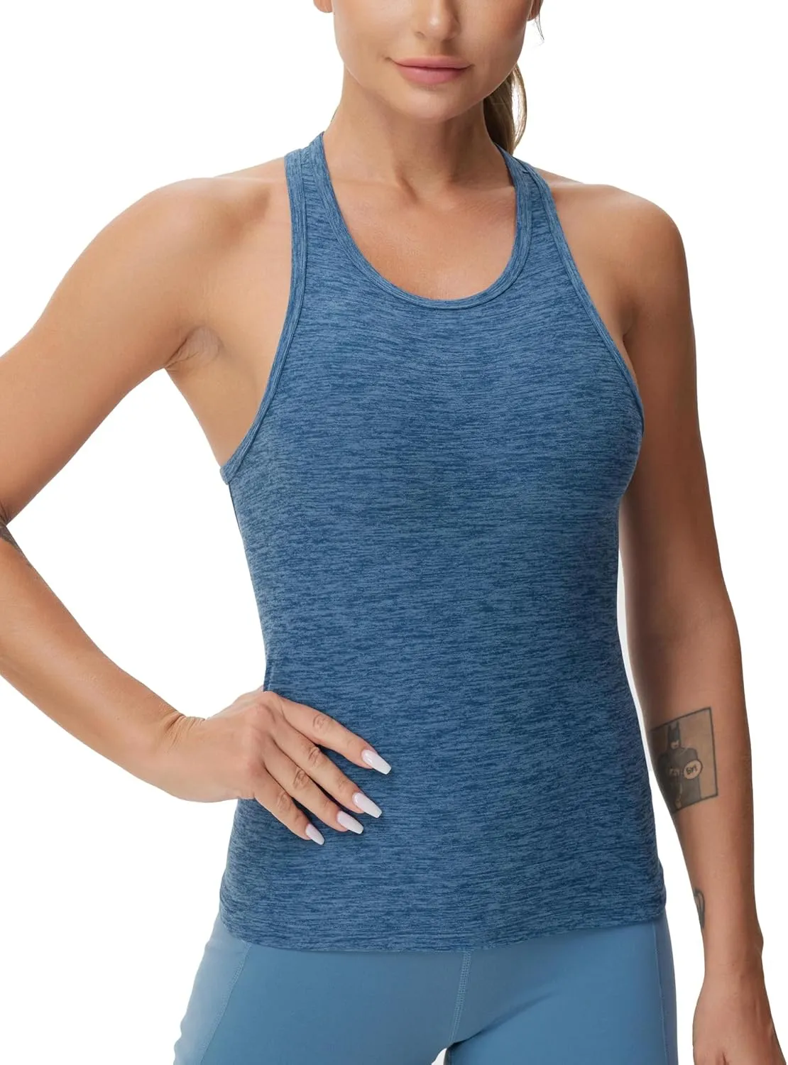 THE GYM PEOPLE Women's Racerback Workout Tank Tops Slim Fit Soft Sleeveless Yoga Shirts