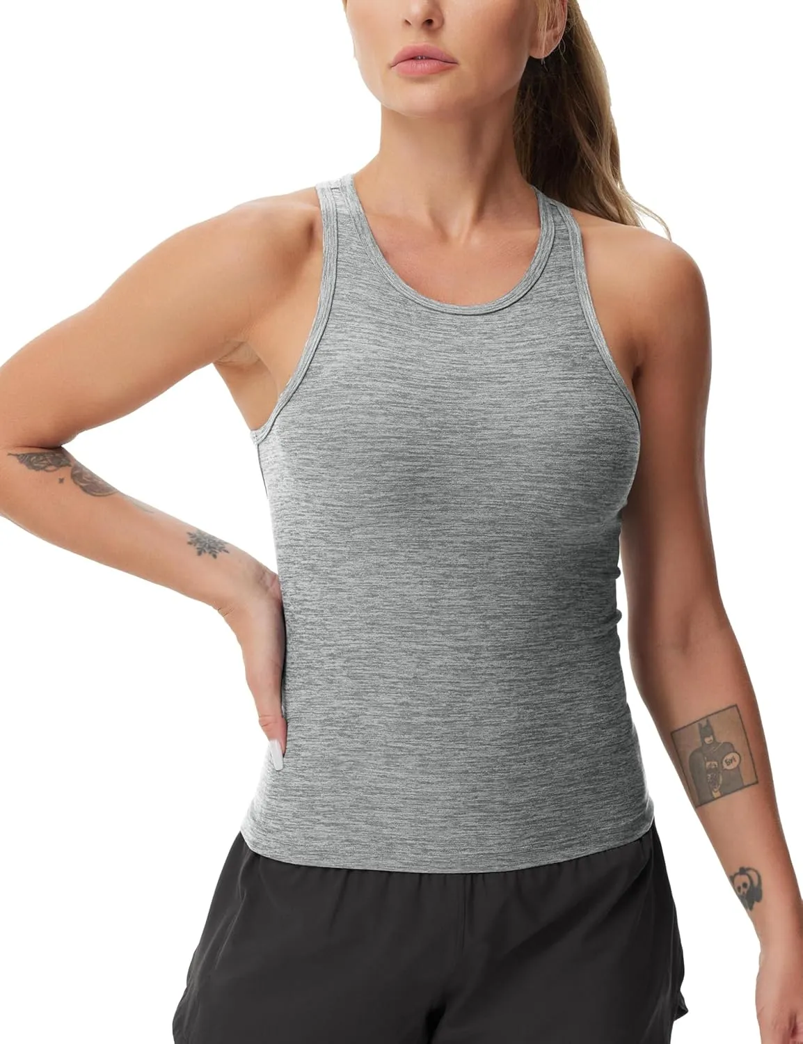 THE GYM PEOPLE Women's Racerback Workout Tank Tops Slim Fit Soft Sleeveless Yoga Shirts