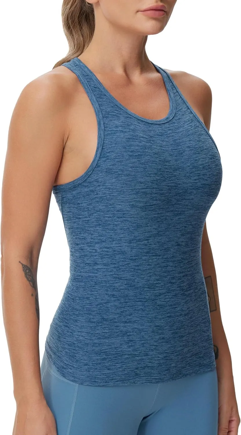 THE GYM PEOPLE Women's Racerback Workout Tank Tops Slim Fit Soft Sleeveless Yoga Shirts