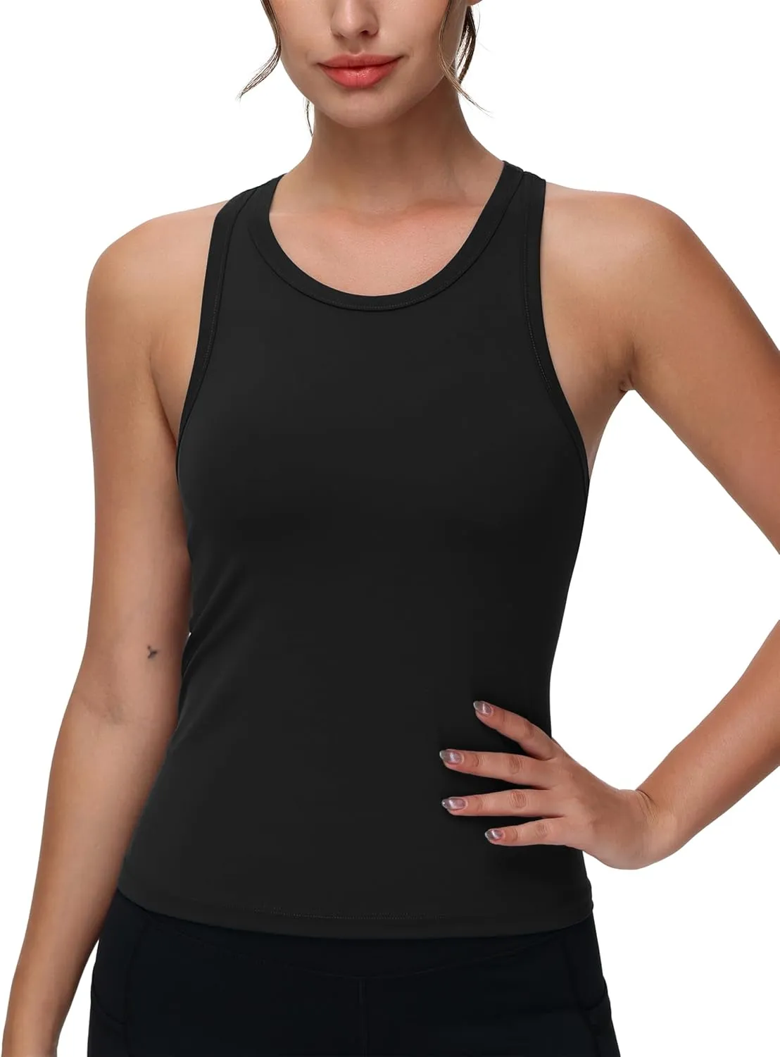 THE GYM PEOPLE Women's Racerback Workout Tank Tops Slim Fit Soft Sleeveless Yoga Shirts