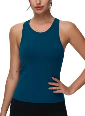 THE GYM PEOPLE Women's Racerback Workout Tank Tops Slim Fit Soft Sleeveless Yoga Shirts
