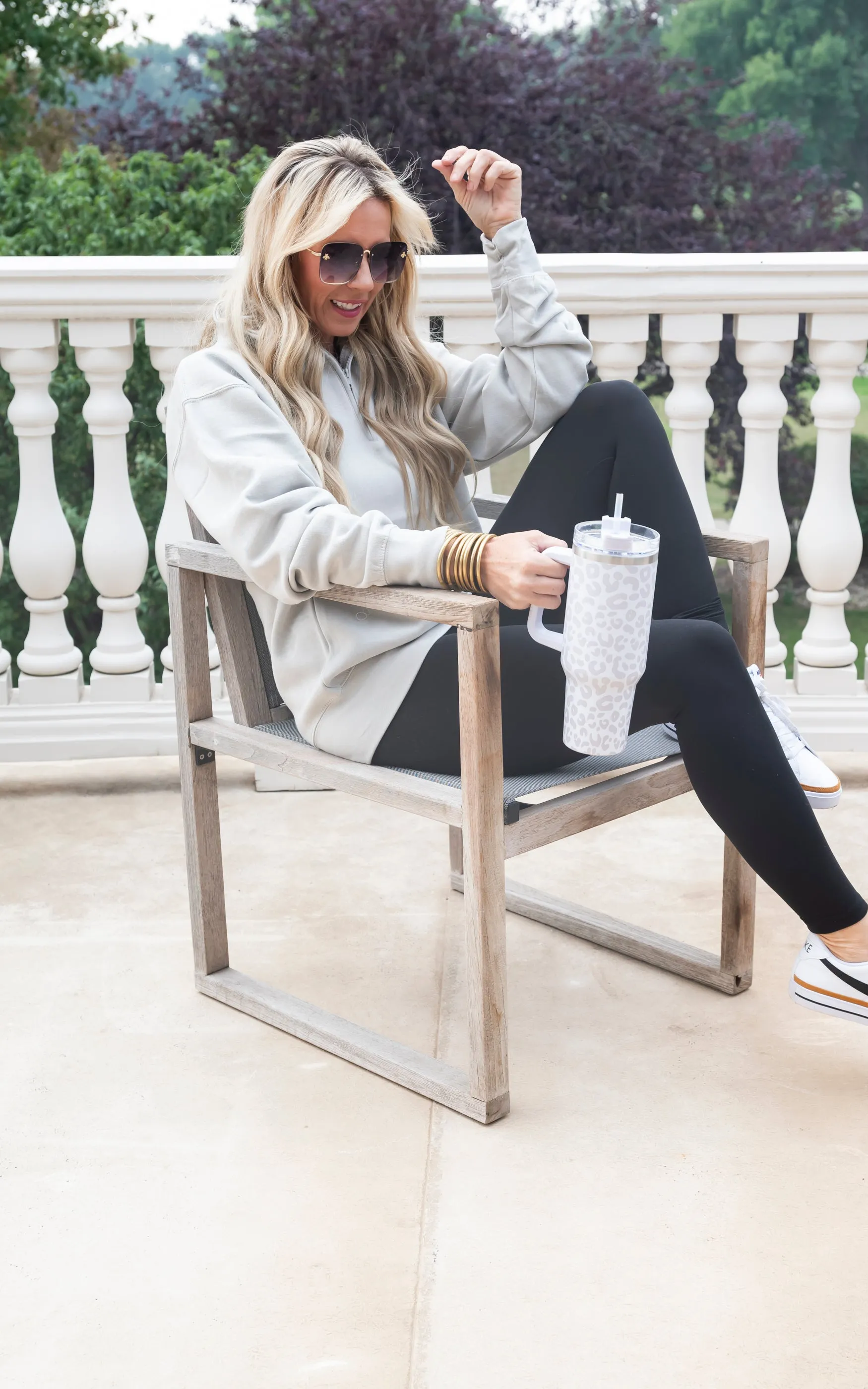 The Meredith Heather Long Sleeve Half Zip Pullover - Final Sale