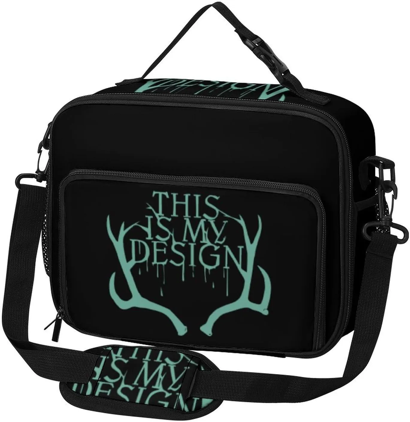 This Is My Design Deer Large Insulated Lunch Bag Reusable Lunch Cooler Bags Tote for Work Picnic Outdoor