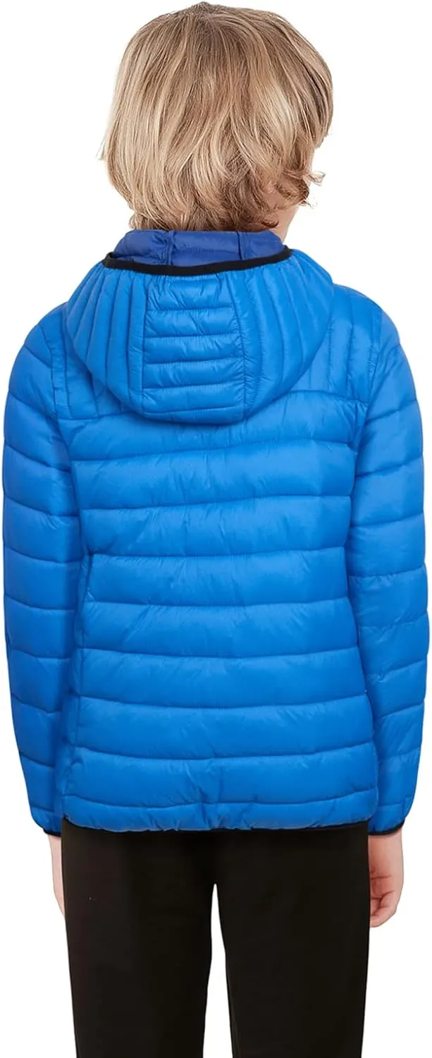 URBAN REPUBLIC Boys Puffer Jacket - Insulated Water Resistant Winter Bubble Coat for Boys with Packable Hood (Sizes: 4-20)