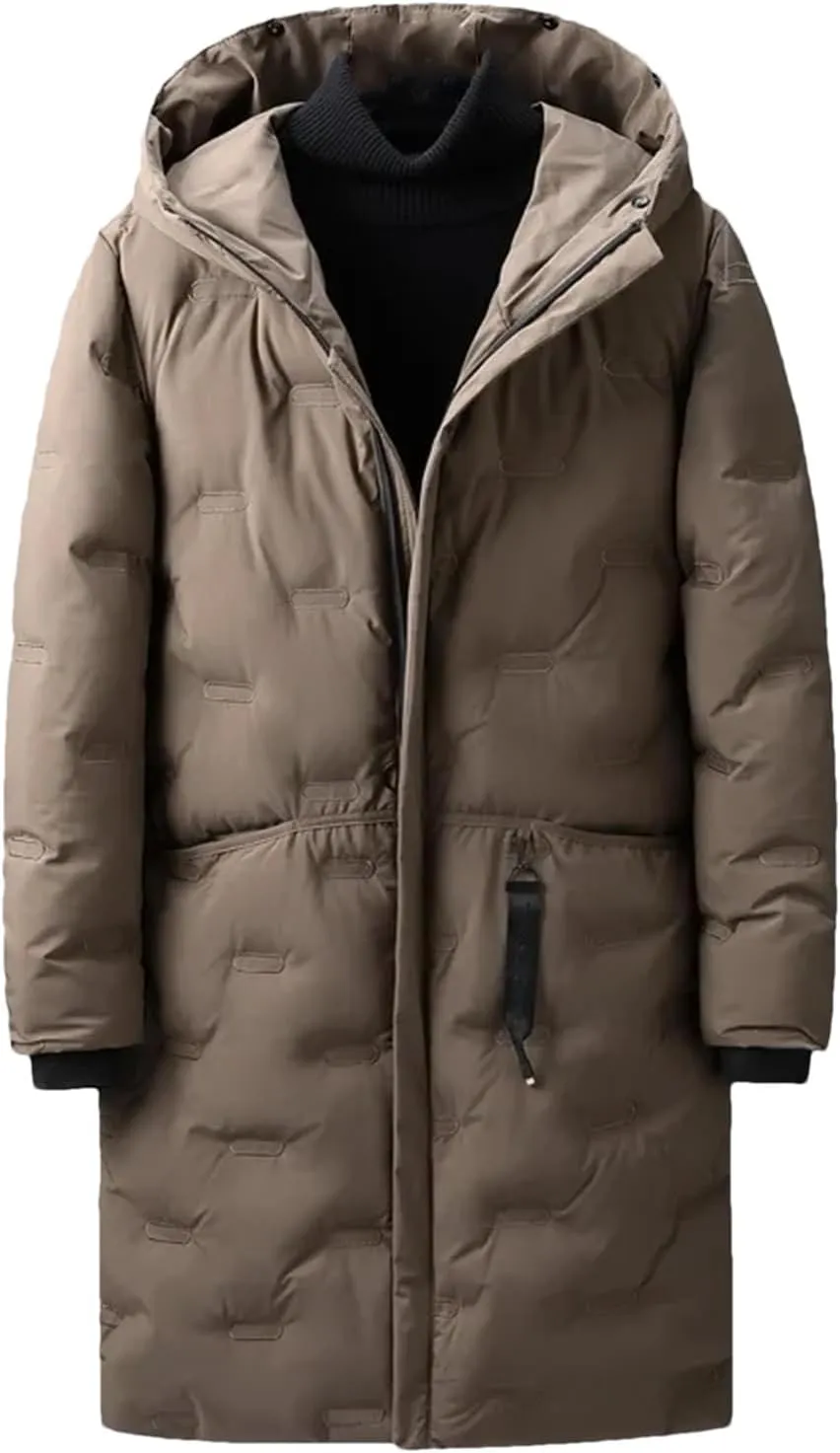 Winter Long Down Jackets Coats Hooded Thick Warm Parka Male Outdoor Cotton Padded Parka