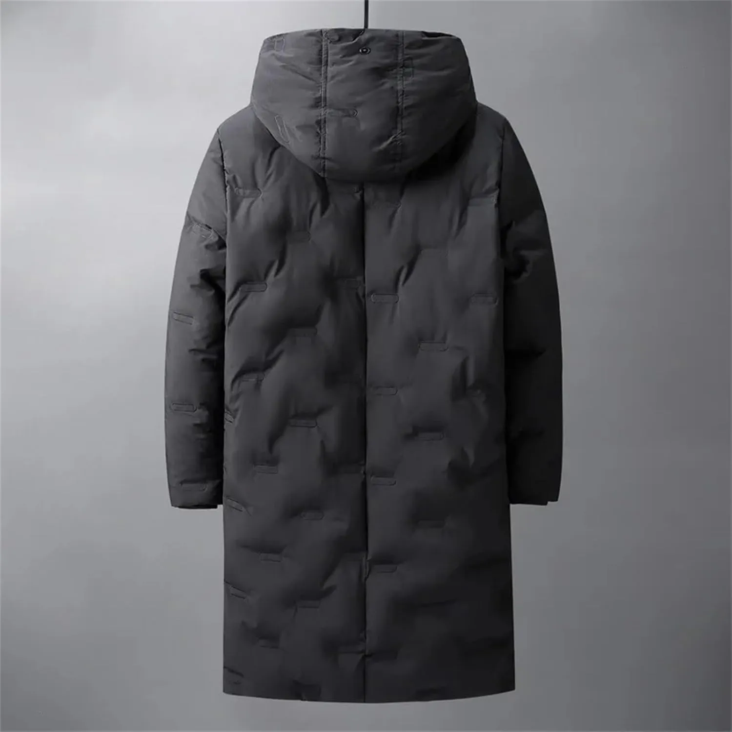 Winter Long Down Jackets Coats Hooded Thick Warm Parka Male Outdoor Cotton Padded Parka