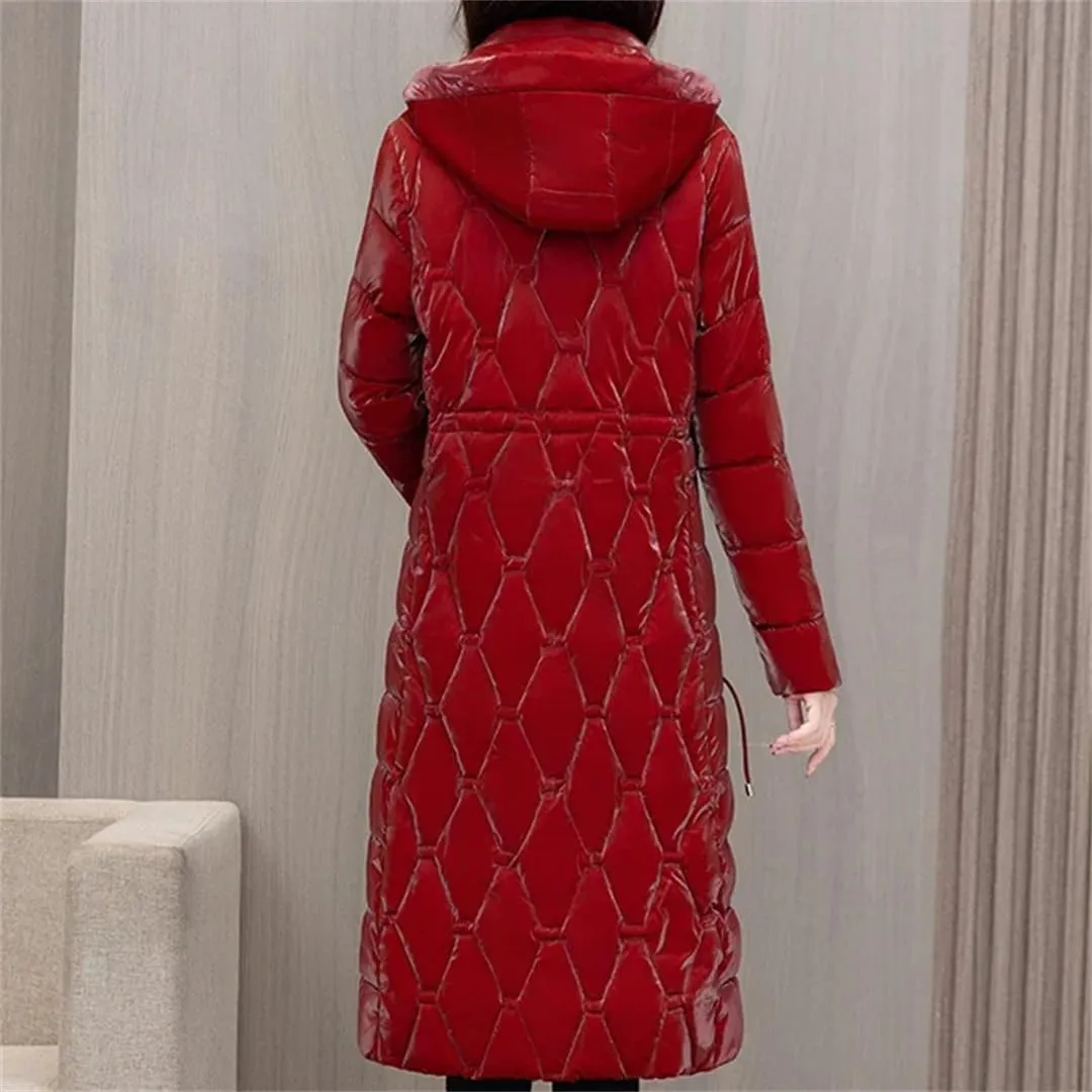 Winter Long Parkas For Women Overcoat Fashion Thick Warm Cotton Padded Coats Female Winter Hooded Jackets