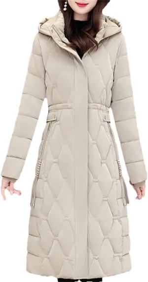 Winter Long Parkas For Women Overcoat Fashion Thick Warm Cotton Padded Coats Female Winter Hooded Jackets