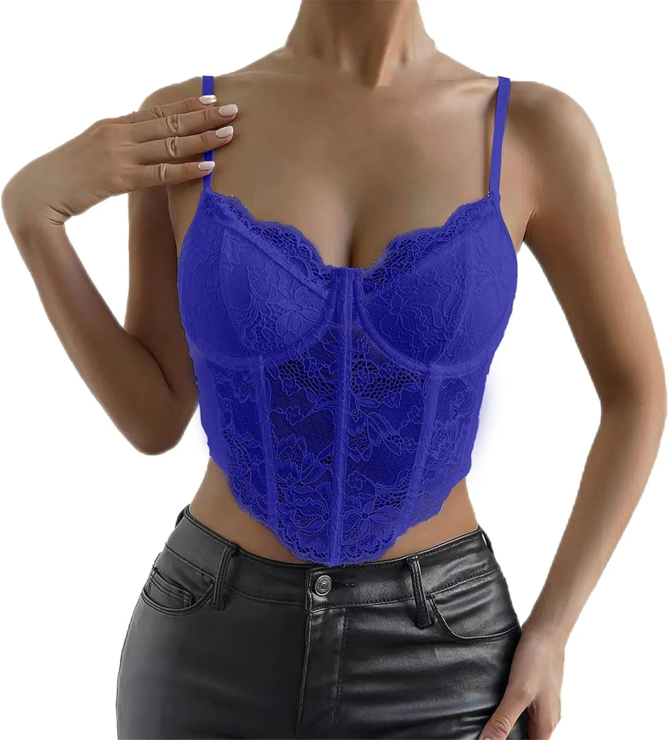Women Spaghetti Strap Scoop Neck Camisole Adjustable Tank Top T-Shir Basic Undershirts Soft Layering Tops Tank Woman