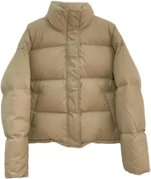 Women Stand Collar Down Cotton Padded Jacket Solid Loose Casual Thick Warm Jackets Coat