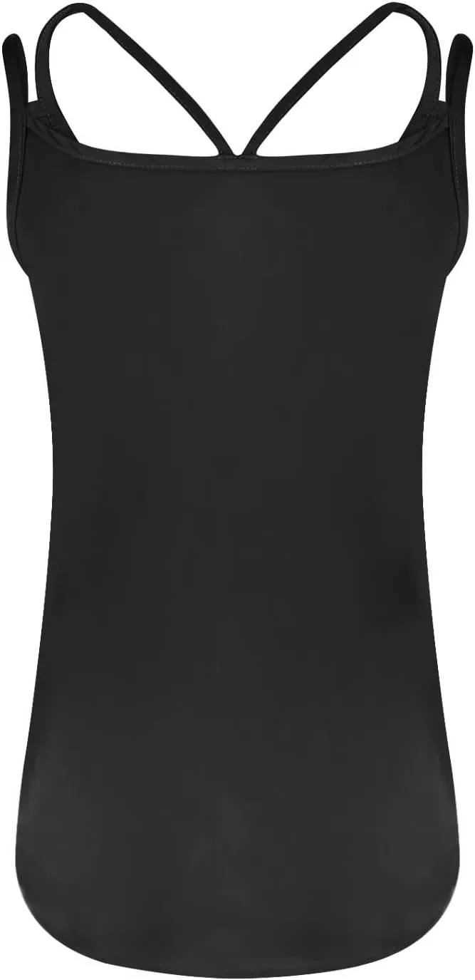 Womens Silk Tank Top Dressy Camisole Spaghetti Strap Soft Satin Blouses Basic V Neck Loose Fit Silky Work Tops S-XXL