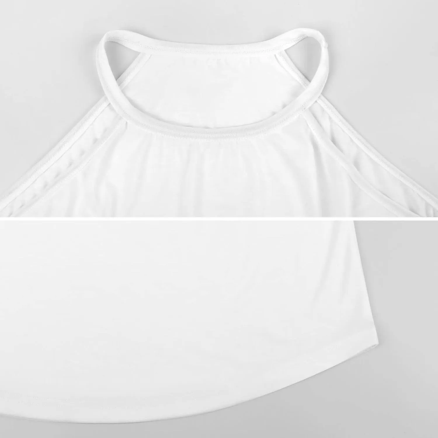 Women's Soft Summer Tank Tops, Sleeveless High Neck Camisoles with Flowy Halter Straps