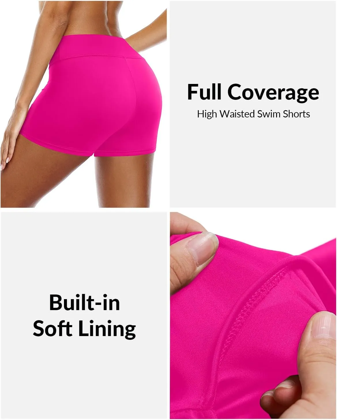 Yonique Womens Swim Shorts Bathing Suits Bottoms Swimsuit Bottoms