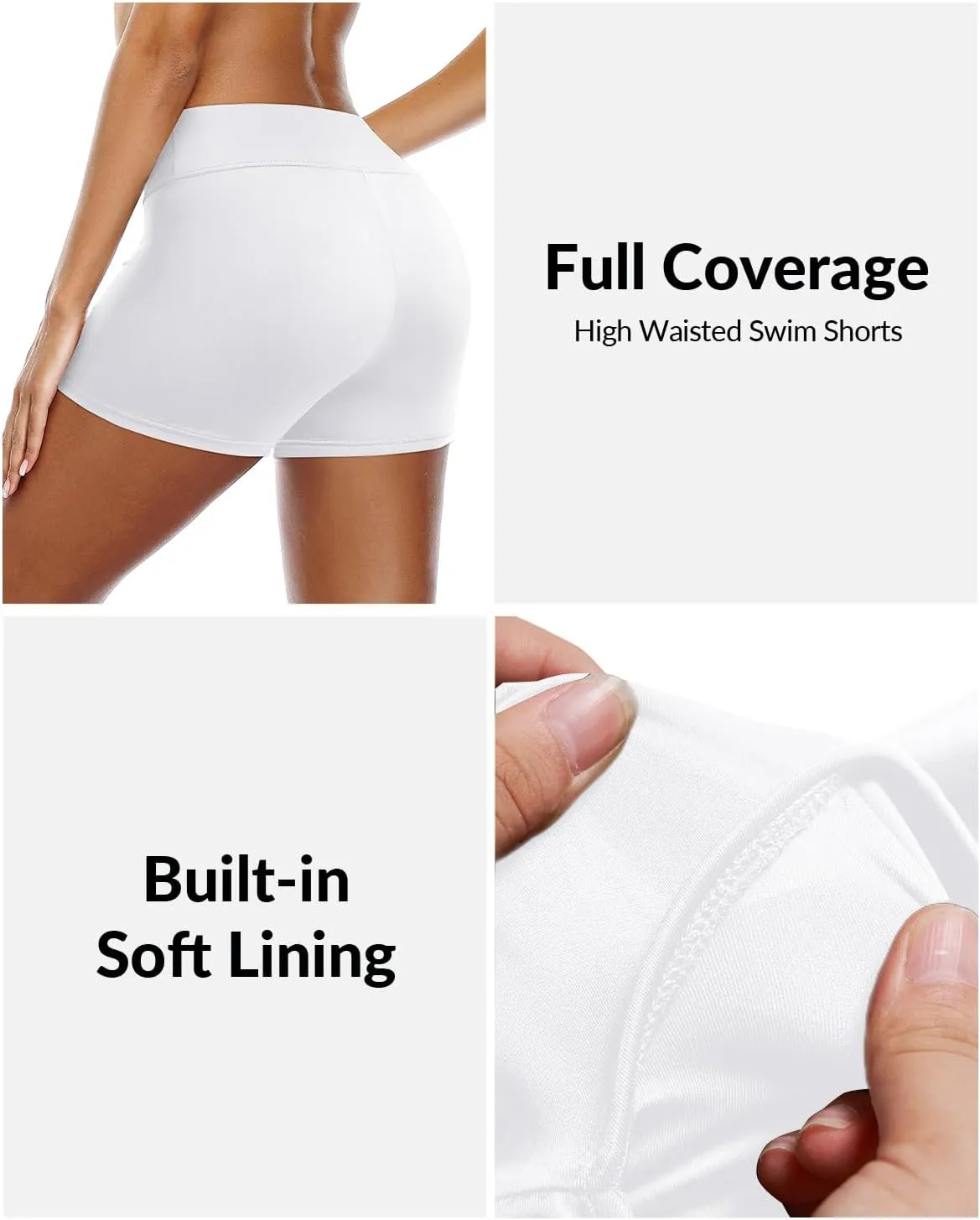 Yonique Womens Swim Shorts Bathing Suits Bottoms Swimsuit Bottoms