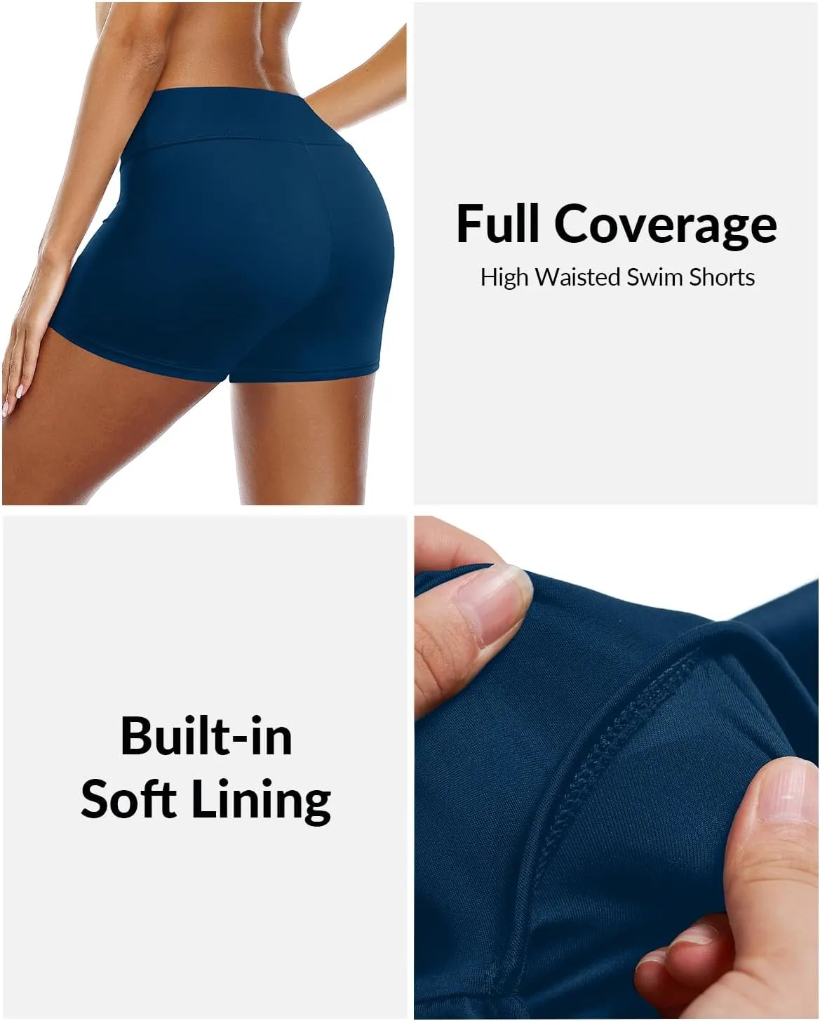 Yonique Womens Swim Shorts Bathing Suits Bottoms Swimsuit Bottoms