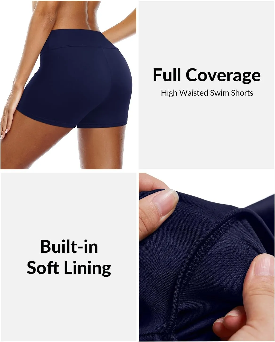 Yonique Womens Swim Shorts Bathing Suits Bottoms Swimsuit Bottoms