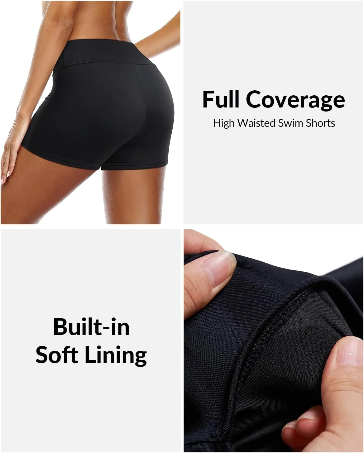 Yonique Womens Swim Shorts Bathing Suits Bottoms Swimsuit Bottoms